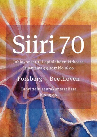 Advertisment of a celebration concert for my mother who turned 70